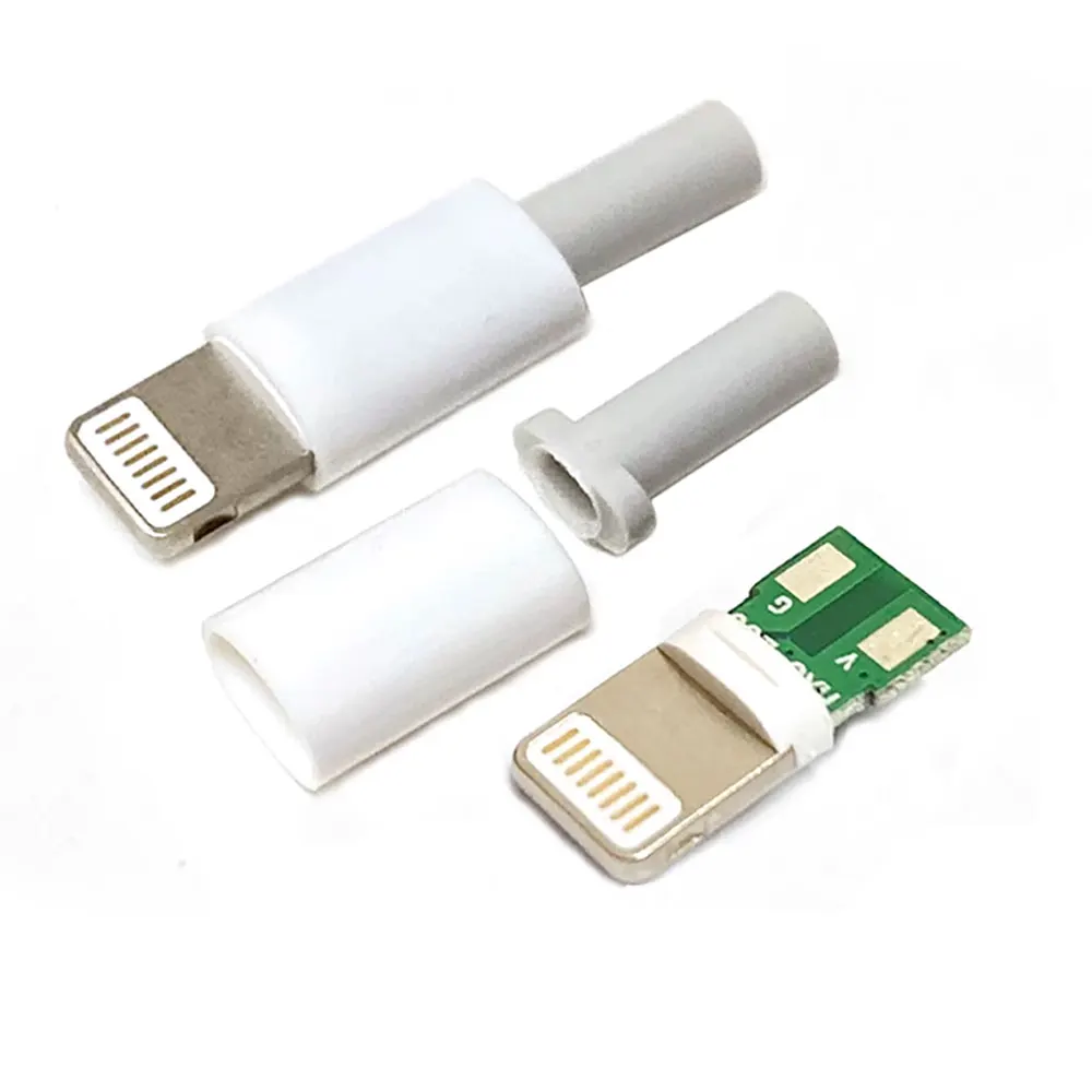 JCD 2Set Lightning Dock USB Plug With Chip Board Male Connector Welding Data OTG Line Interface DIY Data Cable For IPhone