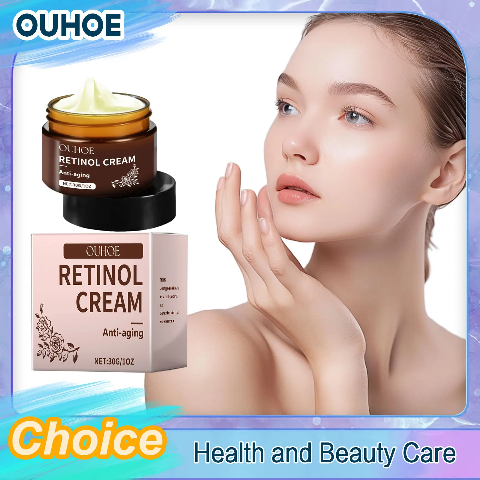 

OUHOE Retinol Wrinkle Removal Face Cream Anti-Aging Fade Fine Lines Firming Lift Whitening Moisturize Hyaluronic Acid Skin Care