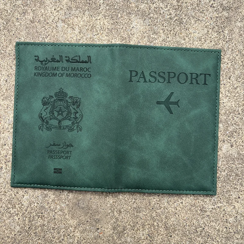 

Обложка для паспорта KINGDOM OF MOROCCO, зеленый чехол из искусственной кожи для мужчин и женщин, защитный чехол для паспорта, аксессуары для путешествий