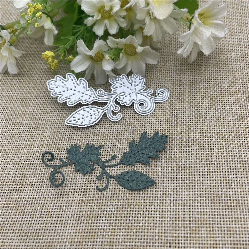 Leaves  Metal cutting dies  mold Round hole label tag Scrapbook paper craft knife mould blade punch stencils dies