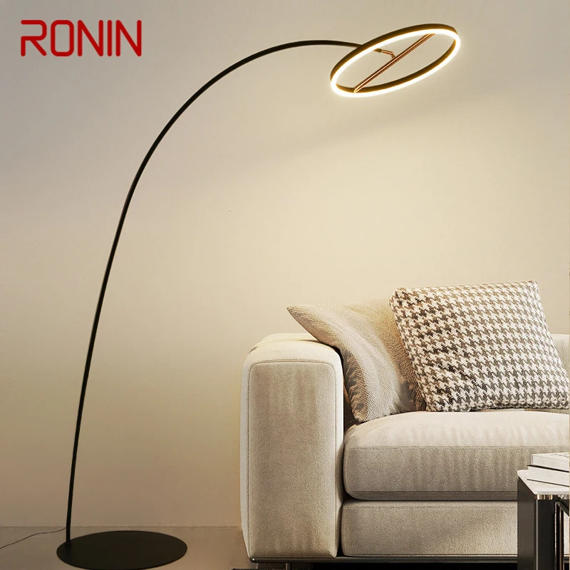 RONIN Nordic Fishing Floor Lamp ModernFamily Living Room Beside The Sofa Creative LED Minimalism Standing Light