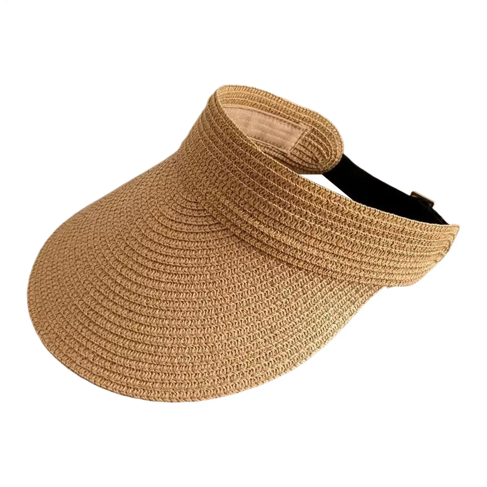 Beach Hats For Women UV Block Straw Headgear Wide Brim Ponytail Hat For Teen Girls Pool Sports Outdoor Hiking Camping Climbing