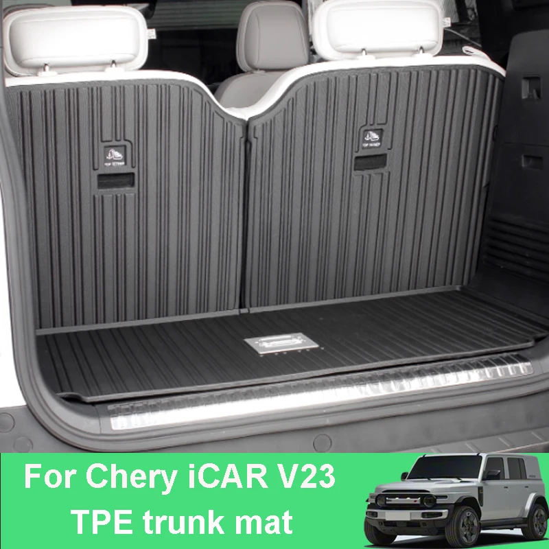 

For Chery iCAR V23 2025 2026 Car TPE Rear Trunk Pad Waterproof Scratch Resistant Pad Interior Decorative Protection Accessories