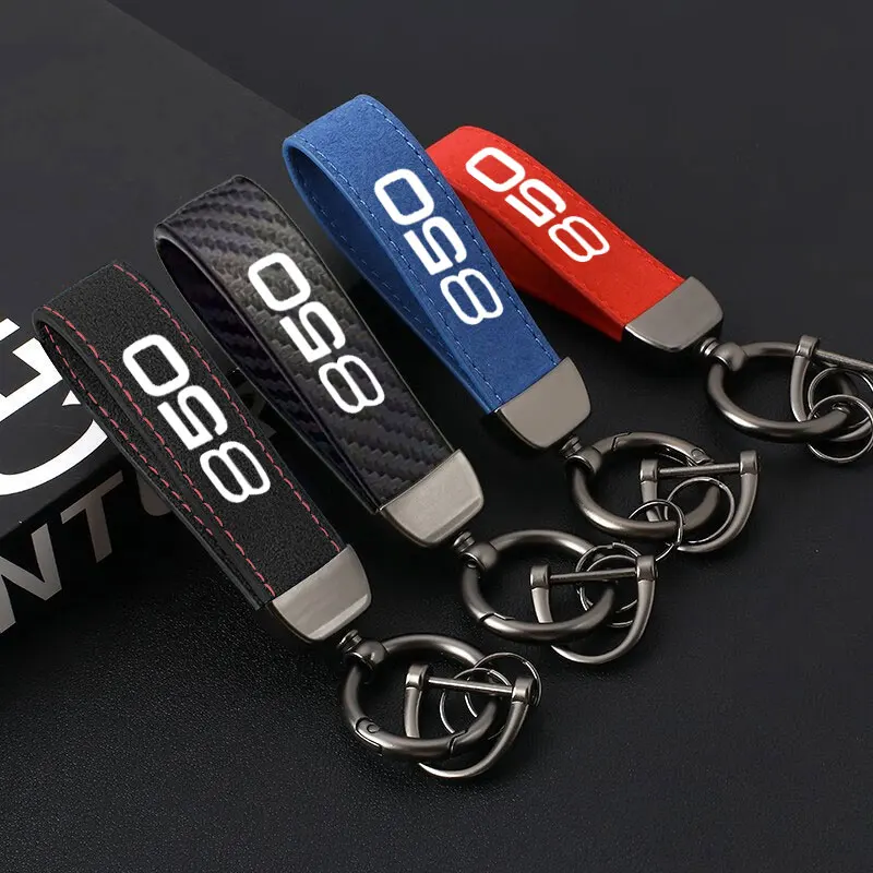 

Fashion Keychain Genuine Suede Keyring DIY Car Keychain Key Holder Keys Organizer Charm Keychain For Volvo 850 Car Accessories