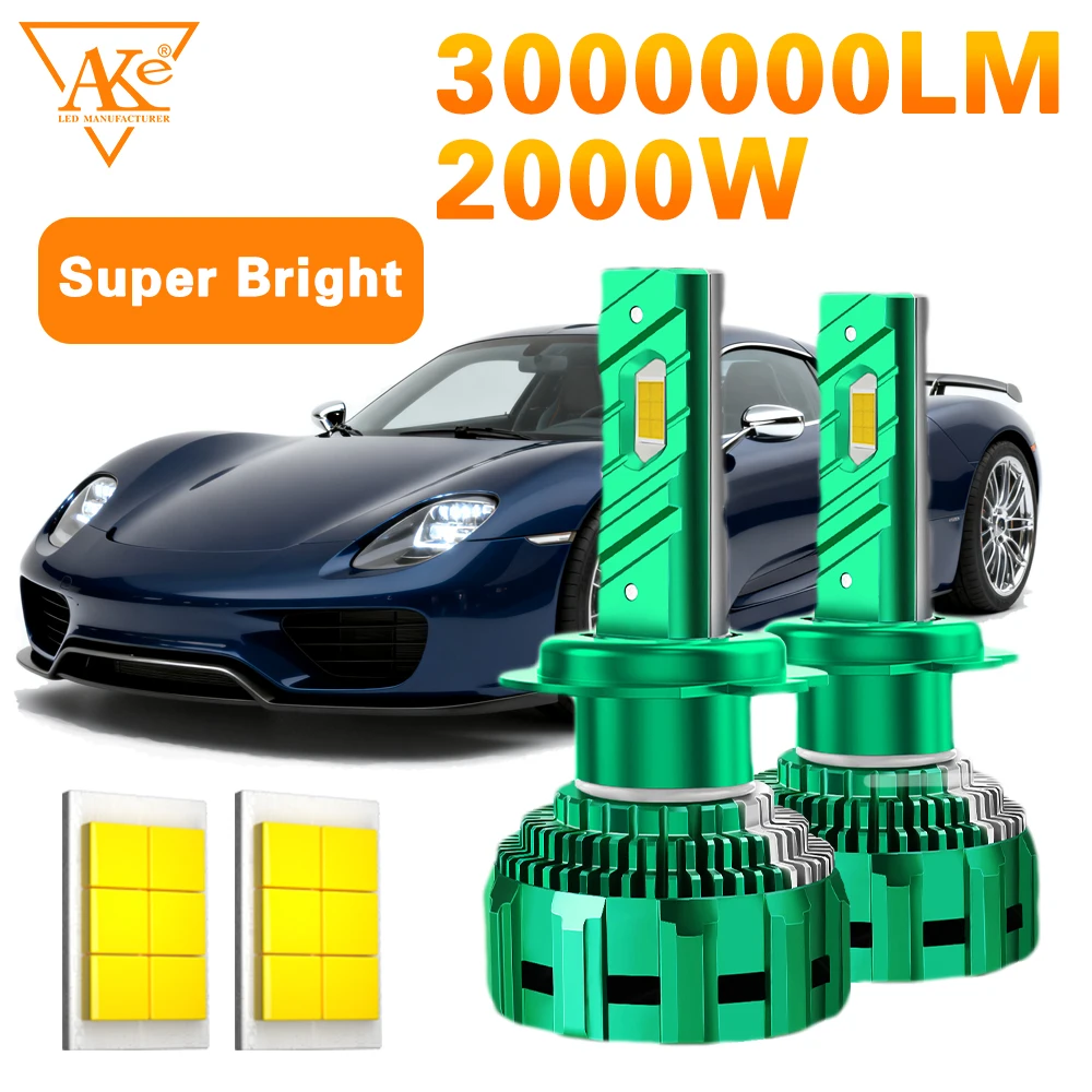 

3000000LM Super Bright H7 LED Headlight H4 Low and High Beam Light Bulb CANBUS H11 H1 9005 HB3 9006 HB4 9012 Fog Lamp 6000K 12V