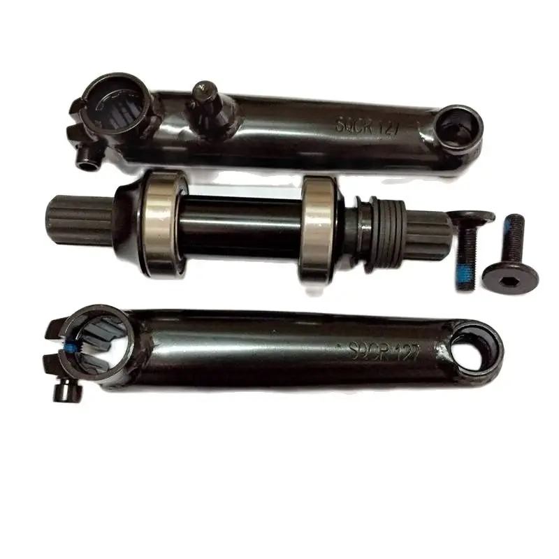 Taozik 127 MM Bmx zestaw korba rowerowa kombinezon z dolnym wspornikiem Crom stalowy płaski łańcuch rowerowy ramię koła