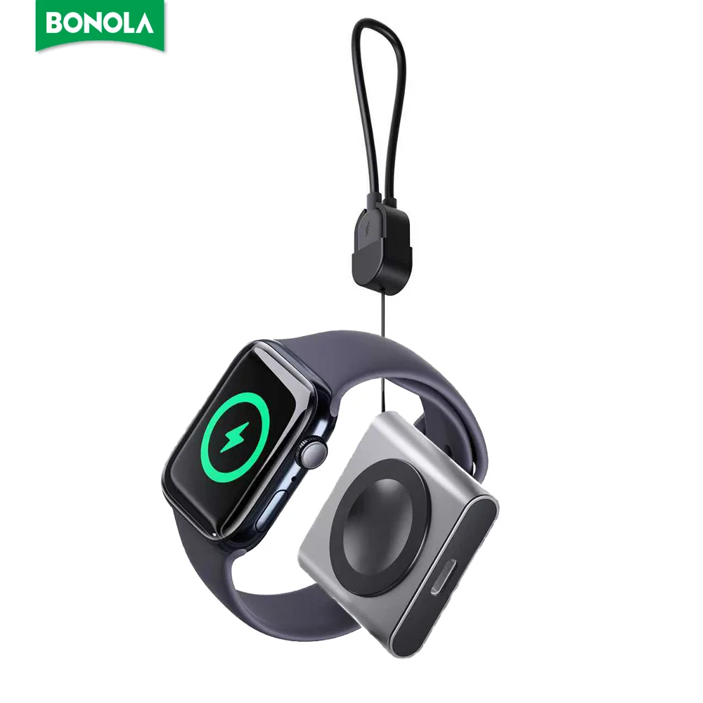Bonola Magnetic Watch Wireless Charger For Apple Watch 11/Ultra/10/9/8/7/6 Fast Charging Dock Type C Cable for iWatch 5/4/3