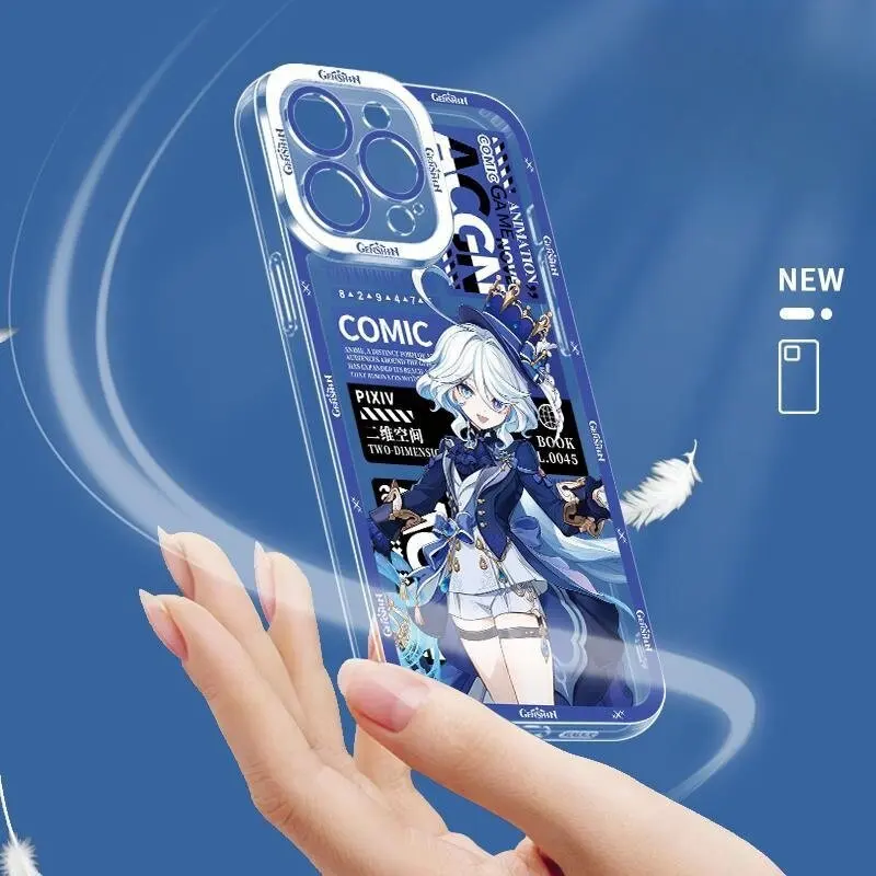 Genshin Impact Furina Clorinde Wanderer Case for Samusng Galaxy A55 A54 A35 A23 A34 S24 Ultra S22 S23 Plus S20 S21 FE A52 A53 5G