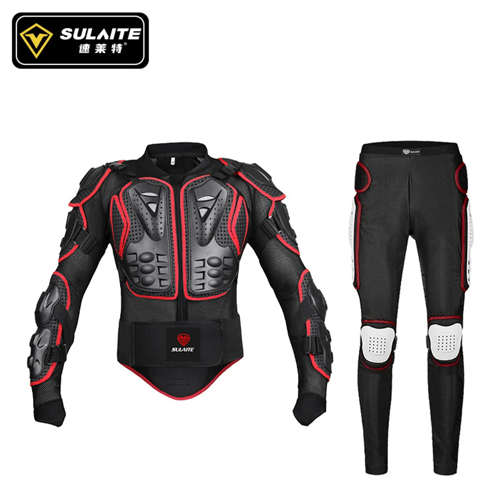 

SULAITE велосипедная броня, сплит-набор, мотоциклетная бронежилетная куртка, брюки, защитное снаряжение для верховой езды, анти-осеннее спортивное оборудование на открытом воздухе