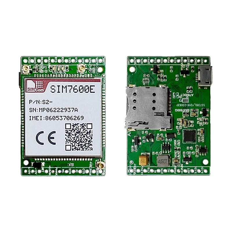 Stock SIM7600E Core Board Modem SIMCOM LTE CAT1 Module breakout kit Support GNSS USB/TTL with Antenna Europe/Middle East/Africa