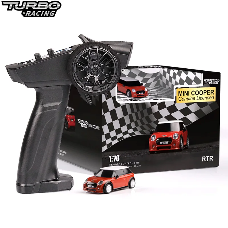 ターボレーシングカーキット,ミニコーパーf56,3ドアハッチ1: 76ラジオ制御,rcレース,rtr