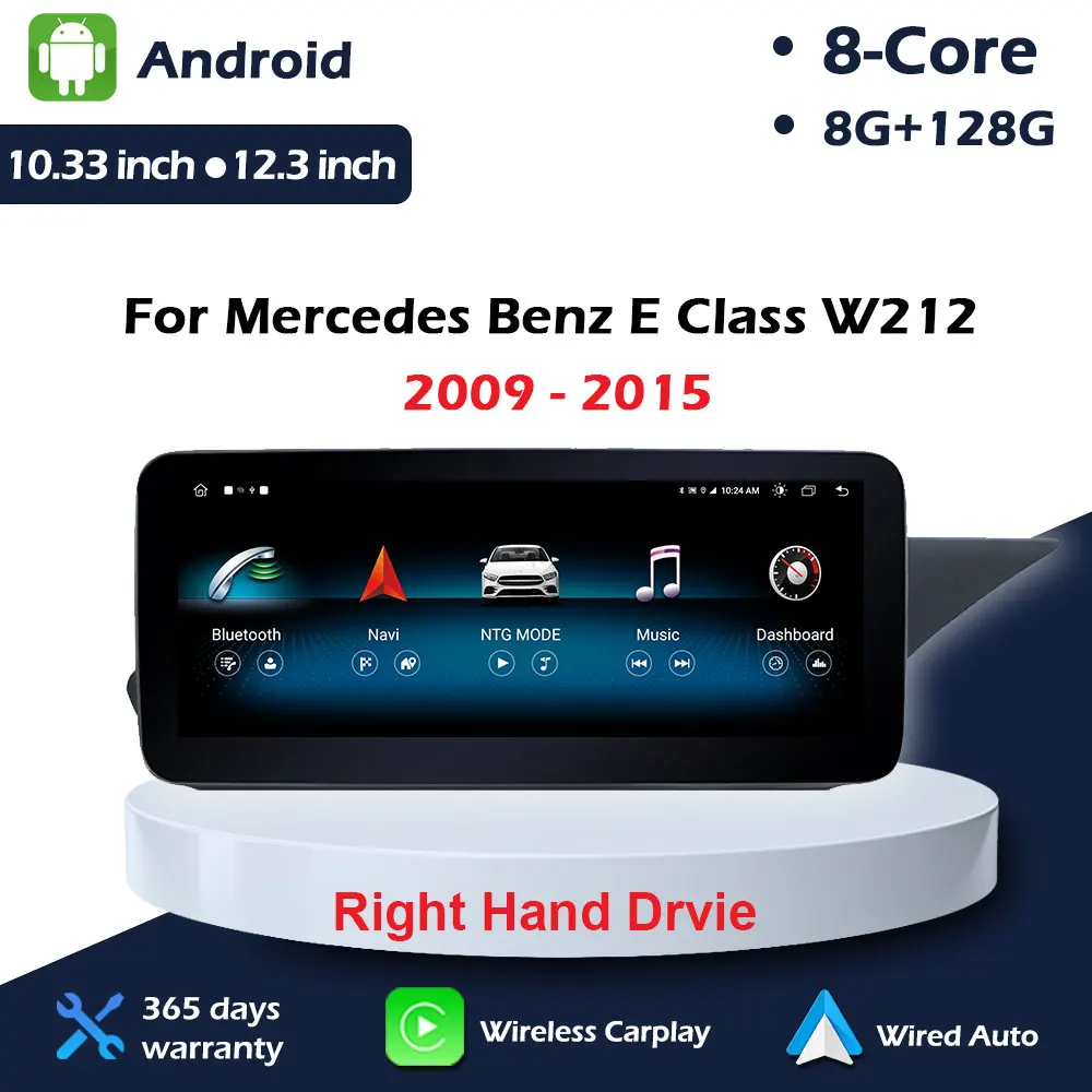 Car Radio Multimedia Video Navigation GPS For Mercedes Benz E Class W212 2009-2015 NTG 4.0 & 4.5 System Right Hand Drvie Android