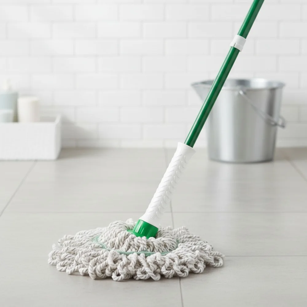 

Self-Wringing Tornado Mop, Quick-Clean for Floors, Ideal for Home and Commercial Use (Pack of 4, Green)