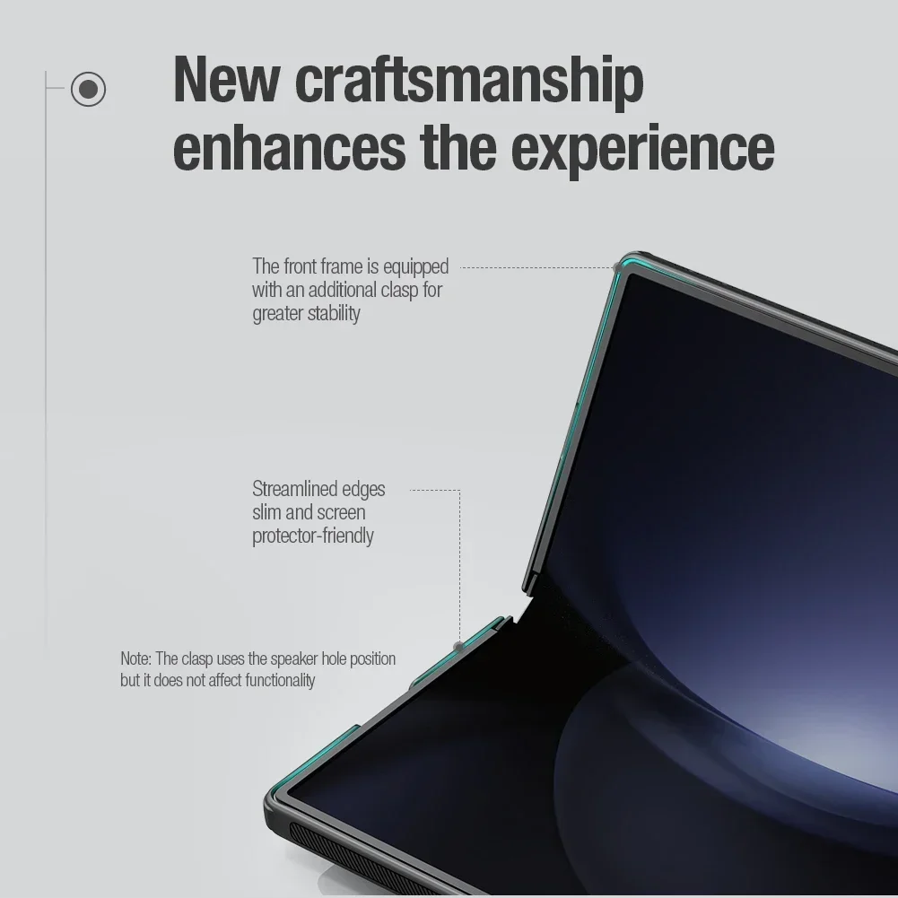 

Case for Samsung Galaxy Z Fold 6 5G Nillkin Super Frosted Shield Folding Back Cover Shockproof and Anti Fingerprints For Fold 6