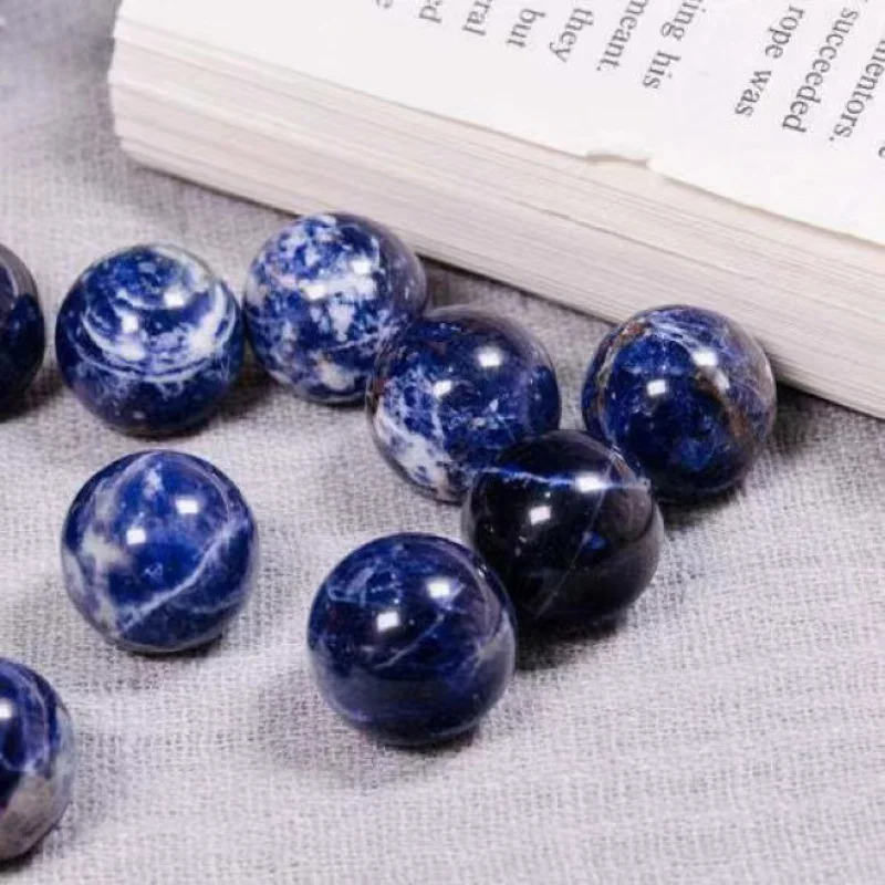 1PC Natural Sodalite Stone Crystal Sphere Home Decoration Healing Energy Meditation Desktop Ornament