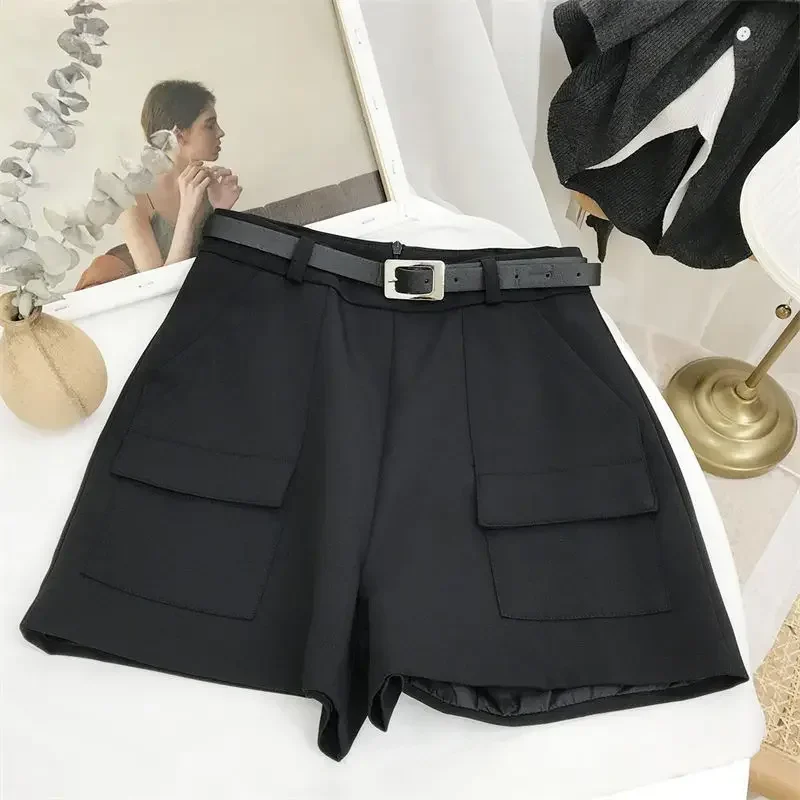 Short cargo taille haute pour femme avec poches indépendantes, style coréen, mode féminine, loisirs, bureau, été, nouveau design, basique, Y2K