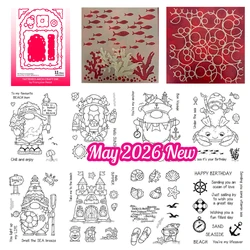 Beach Vibes Seashells Crafts Silicone Stamps Reusable DIY Scrapbooking Decor Embossed Paper Card Album Craft Template 2026 New