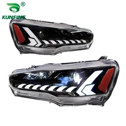 Pair of Car Styling Car Headlight Assembly For MITSUBISHI GRAND LANCER EVO-X 2008-2018 LED Head Lamp Car Tuning Light Parts Plug