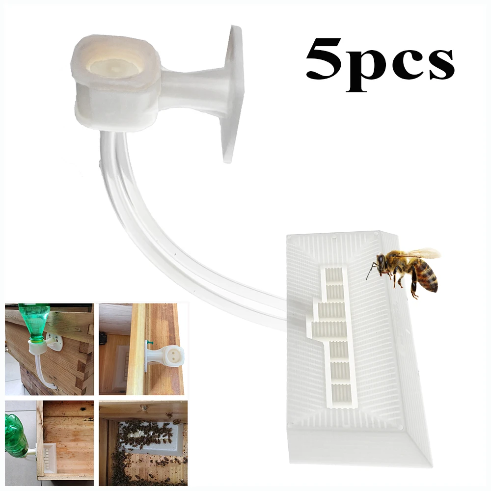 

5PCS Honey Bee Feeder Suger Syrup Waterer Top Dispenser Internal Anti Theft Anti Drowning Beekeeping Apiary Tools Supplies