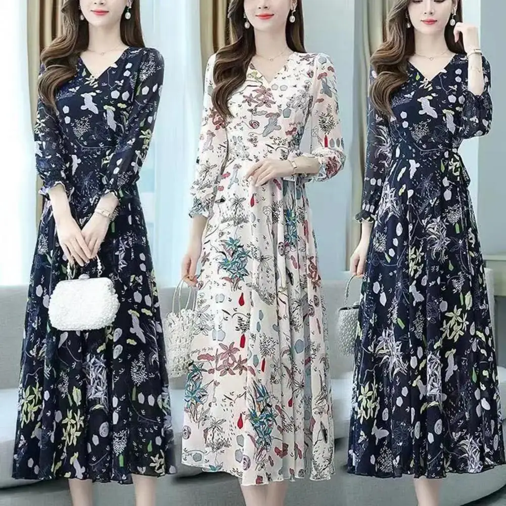 Chic Dress  A-line Colorful Women Spring Dress  Boho Prom Spring Fall Dress