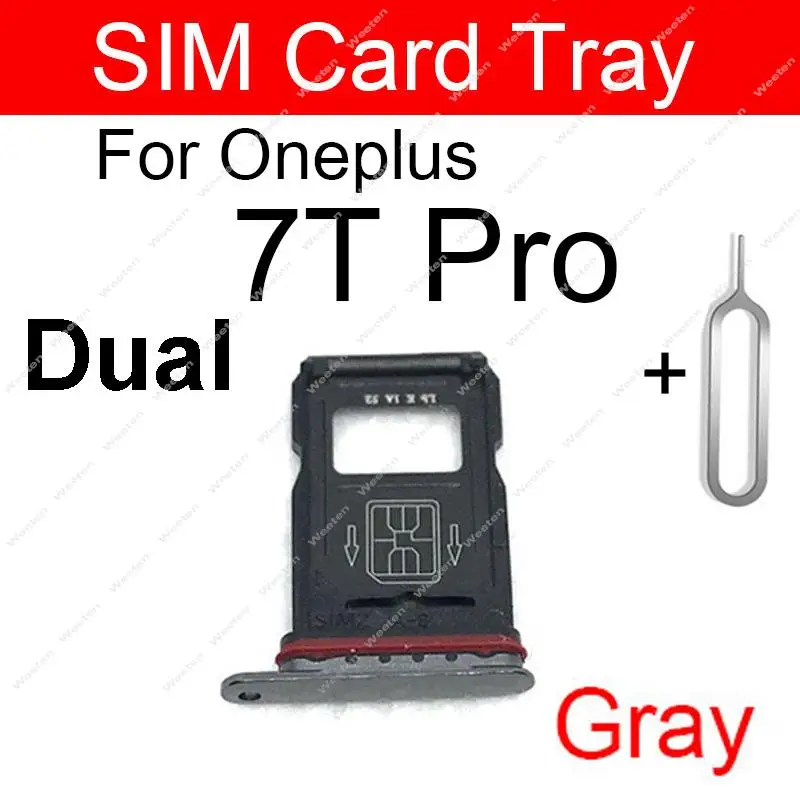 Soporte de la bandeja de la tarjeta Sim para Oneplus 6 6T 7 8 Pro Sim Slot Socket SD Card Memmory lector Flex Cable piezas de repuesto