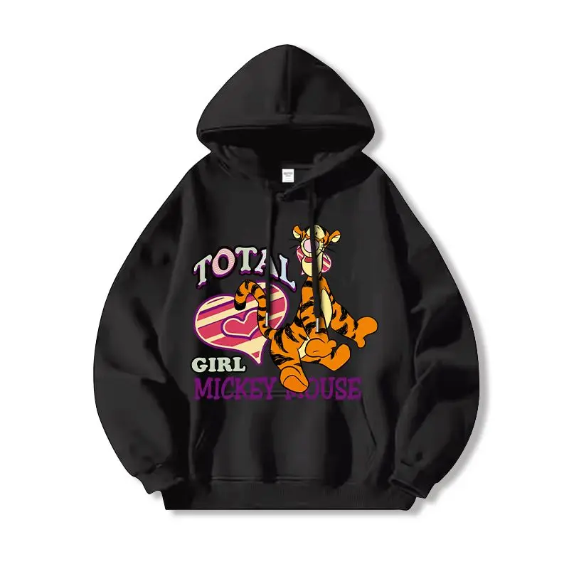 Personagens da Disney 2025 outono inverno das mulheres dos homens moletom com capuz de algodão casual streetwear com estampas de desenhos animados bonitos e temas de personagens