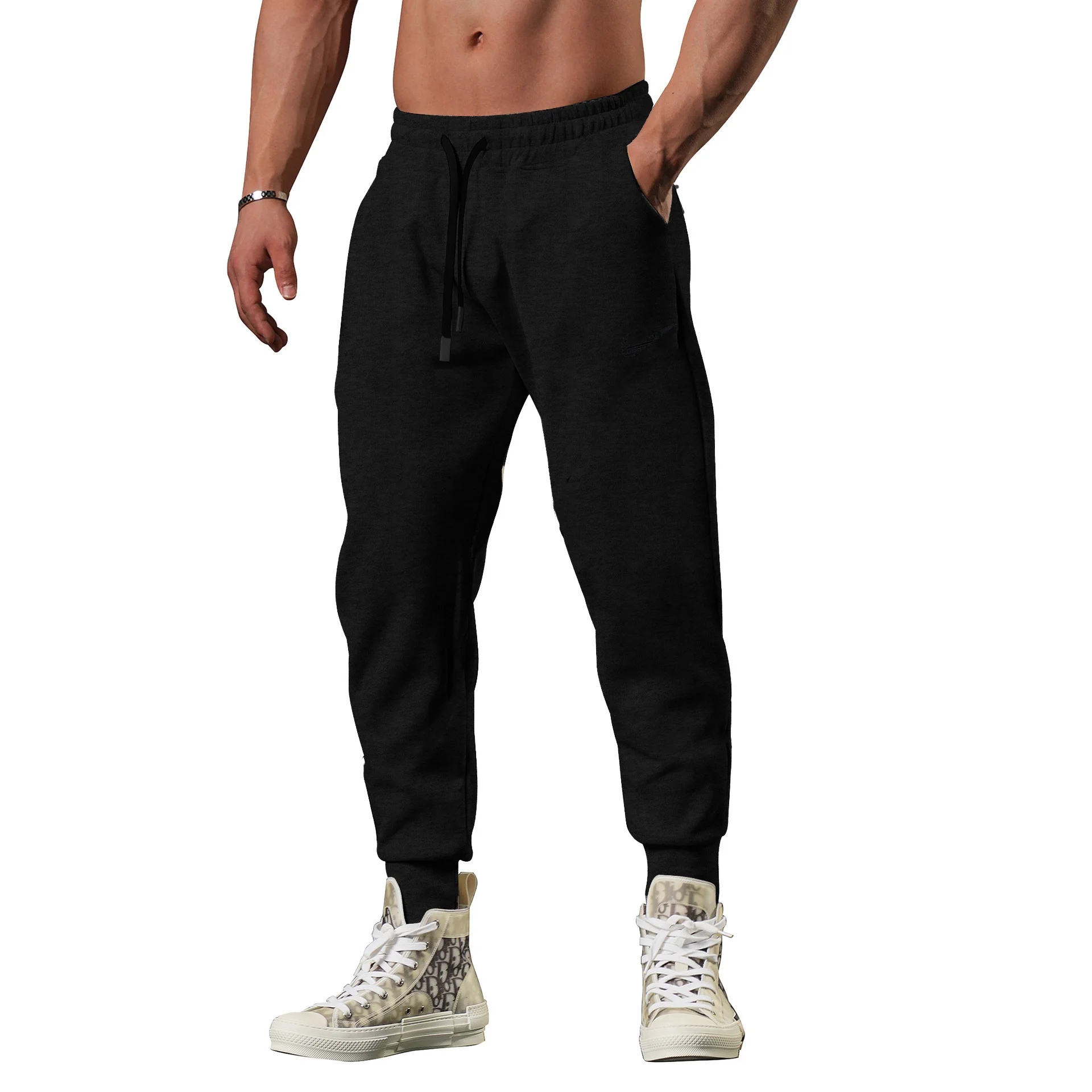 2024 New Men Casual Fashion Sports Pants Gym Sport Trousers for Men Jogger SweatpantsRunning Workout Jogging Long Pants