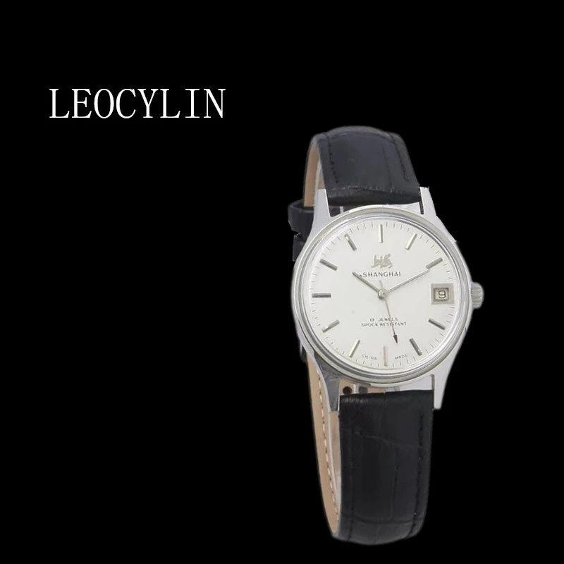 

LEOCYLIN Shanghai Brand Vintage Manual mechanical watch Simplicity waterproof calendar for men Wristwatches Relogio Masculino