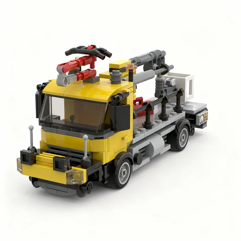 

308PCS MOC Technology Railroad Catenary Repair Truck Model DIY Creative Assembly Bricks Display Birthday Gift Collectible Home