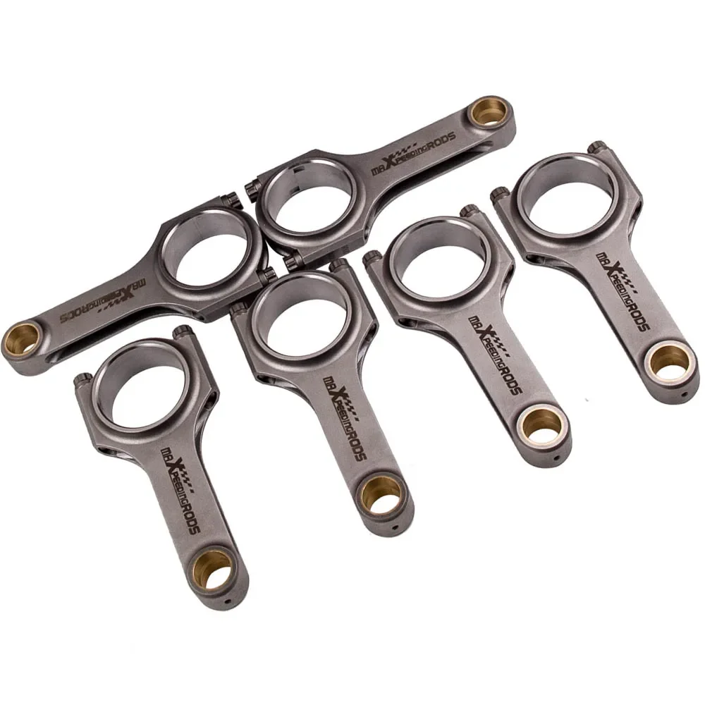 MaXpeedingrods 6PCS Connecting Rods For BMW M3 E36 E46 S50 S54B32 139mm ARP2000 800+HP 4340