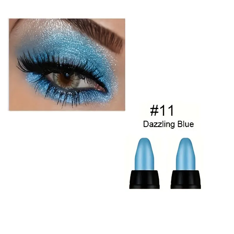 16-kleuren parelmoer eyeliner, kleur glitter waterdichte langdurige oogmake-up niet-vlekkende eyeliner