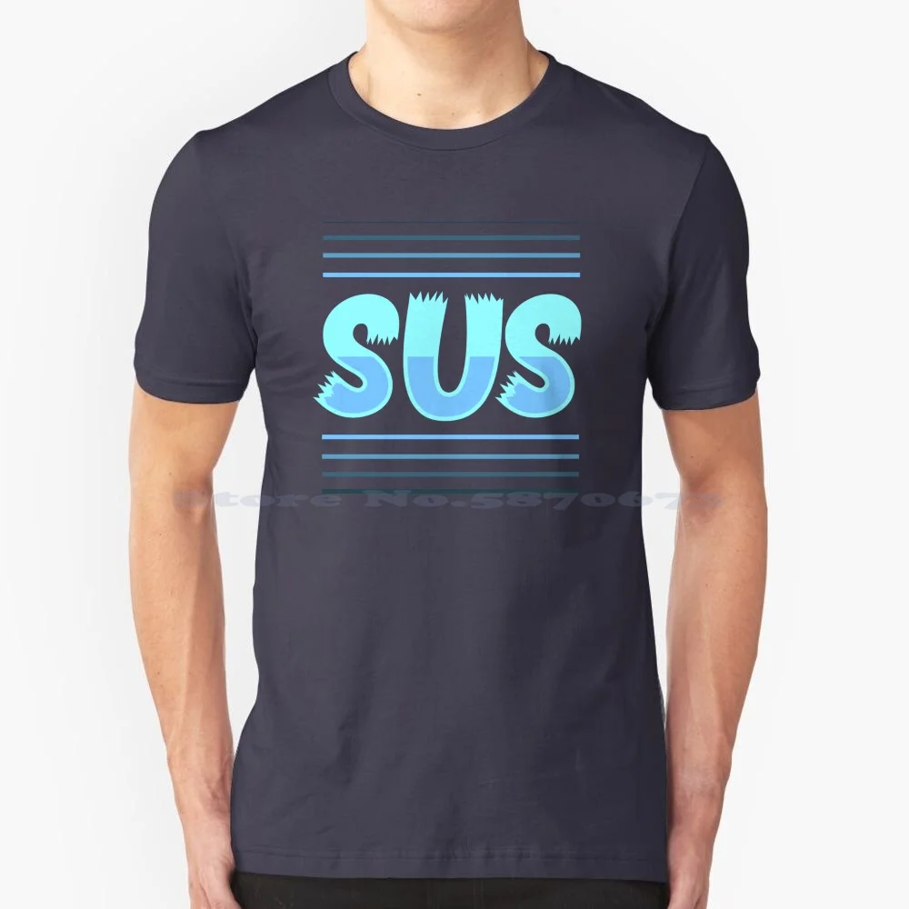 Sus T Shirt 100% Cotton Tee Gaming Video Games Crew Impostor Players Dead Gamer Arcade Game Funny Quote Ideas