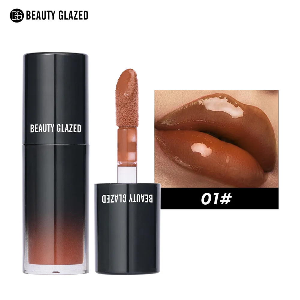 BELEZA VIDROS Água e Luz Hidratação Brilhante Lip Glaze Capa Permanente Lip Lines Hidratante Fácil de Cor Lip Gloss Maquiagem