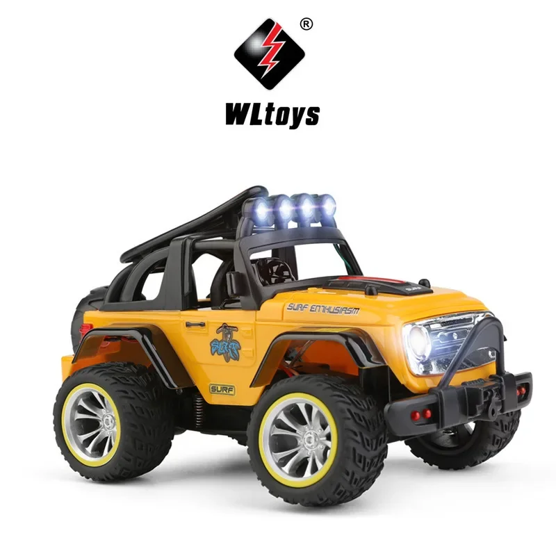 RC Car WLtoys Remote-controlled Drive Car 1:32 Electric Model with Lights 2-wheel Full Proportion High-speed Off-road Vehicle