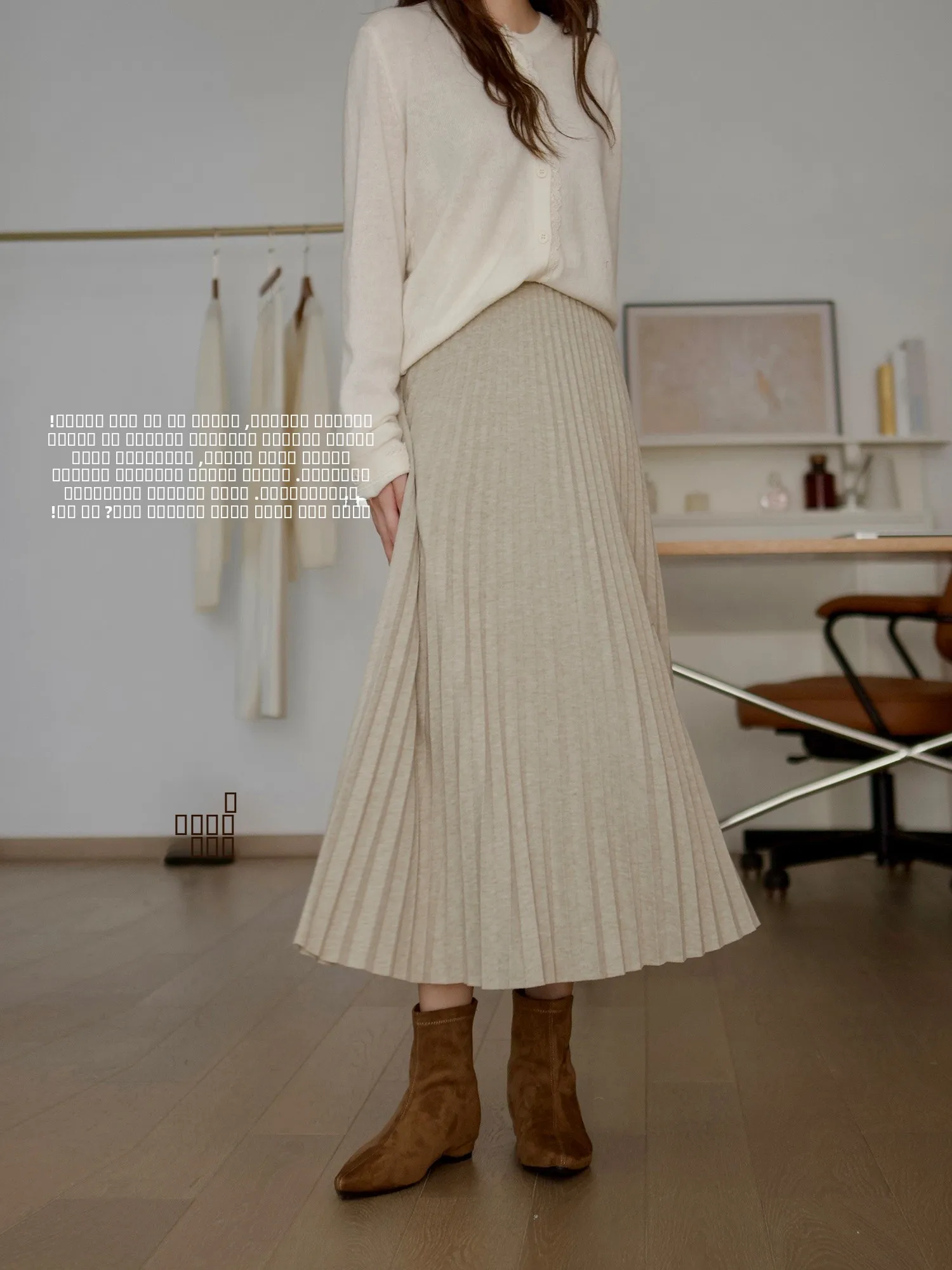 

Юбка SureHouse Monthly Gentle Ele 3D с плиссировкой, эластичным поясом, тонкая, средней длины, для повседневной носки, женская, модная, в корейском стиле