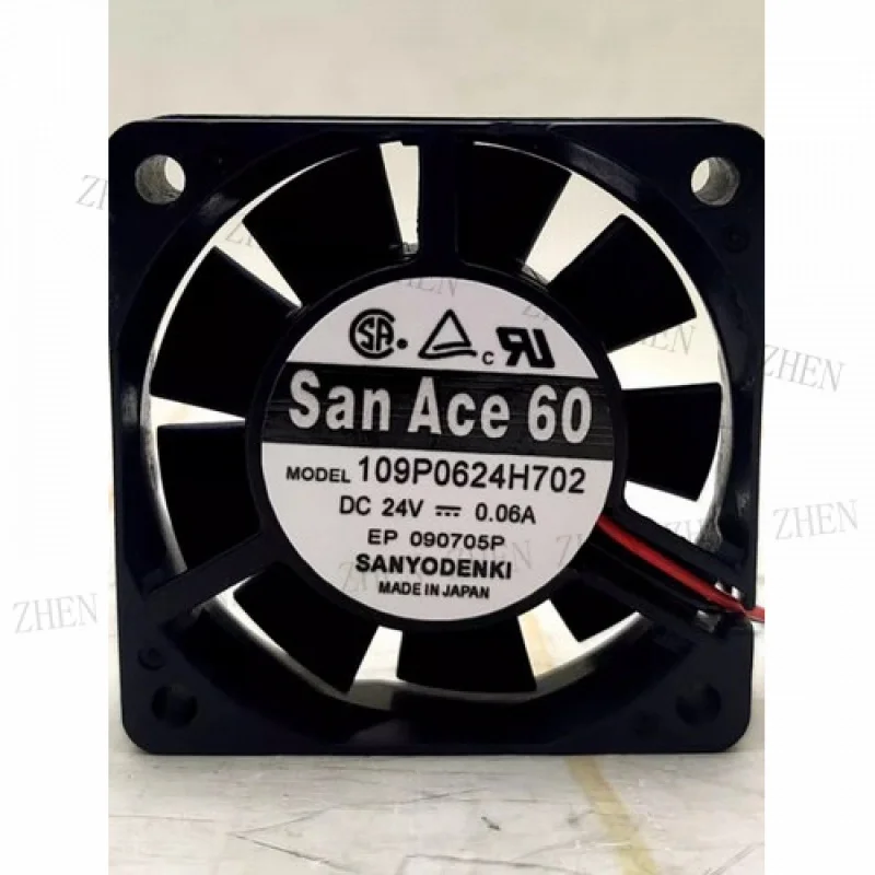 

Y ДЛЯ Sanyo 109P0624H702 6015 DC 24 В 0,29 А 6 см 2-проводной охлаждающий вентилятор