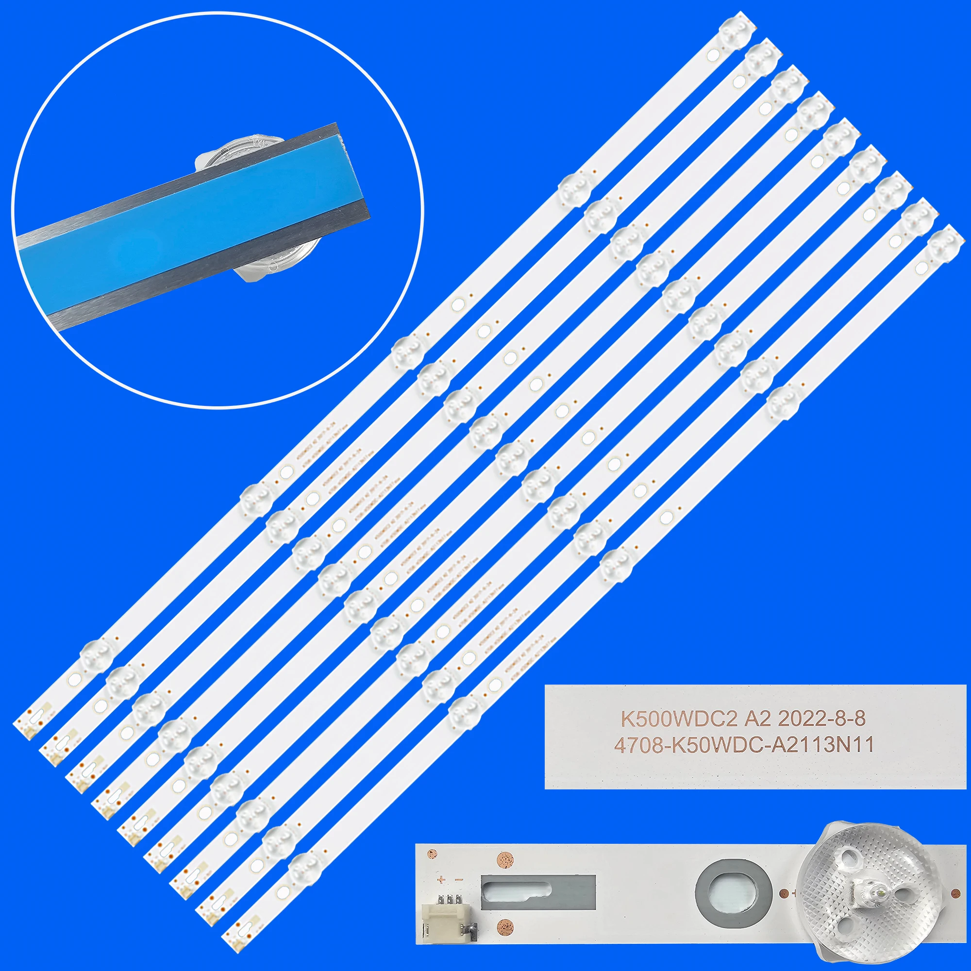 

LED Backlight Strip For 50USK1810T2 K500WDC2 A2 4708-K50WDC-A2113N11 50PUT6023 50OUT6002 IM50US820 P50FN0117K P50FN117K 50U750TS