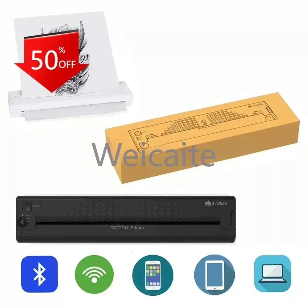 

Bluetooth Wireless Tattoo Transfer Printer Machine Copier Stencil Maker For Tatu Photos Thermal Tattoo Transfer Paper