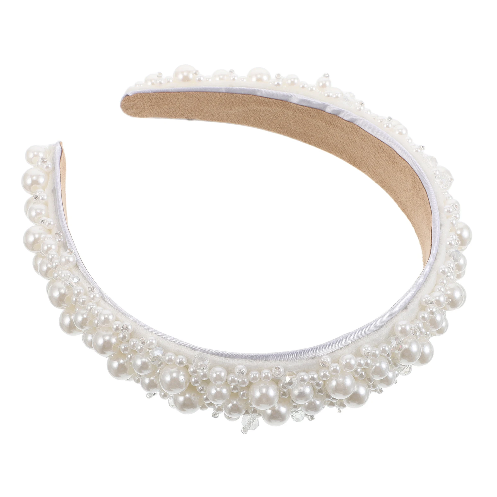 

Pearl Headband Bridal Hair Accessories Women Bride Headbands Wedding French Style Comfort Versatile Use Graceful Design Hair