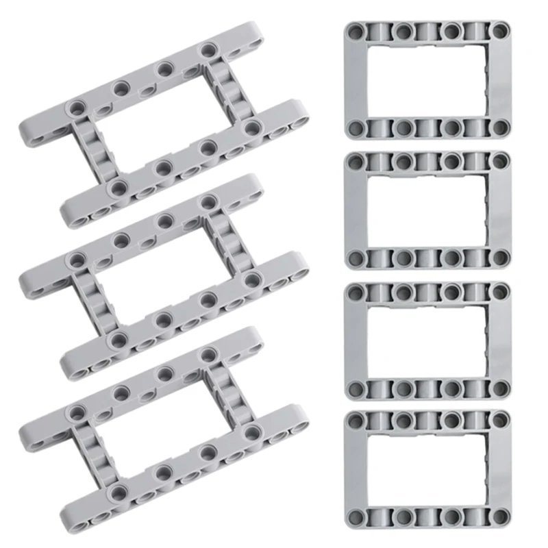 

7pcs/Set H-shaped Frame + Holed Arm Ring 64178 64179 DIY Splicing Accessories Toy Building Blocks Compatible Assembles Particles