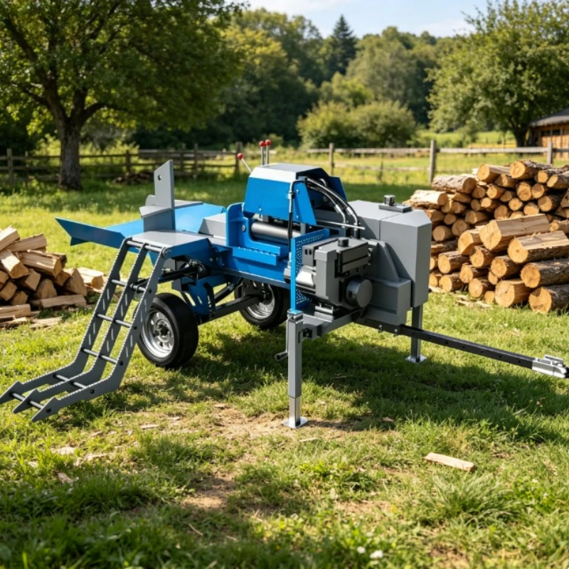 Overheat Protection Hydraulic Wood Splitter Auto Shutdown Firewood Splitting Machine For Long Hour Continuous Work