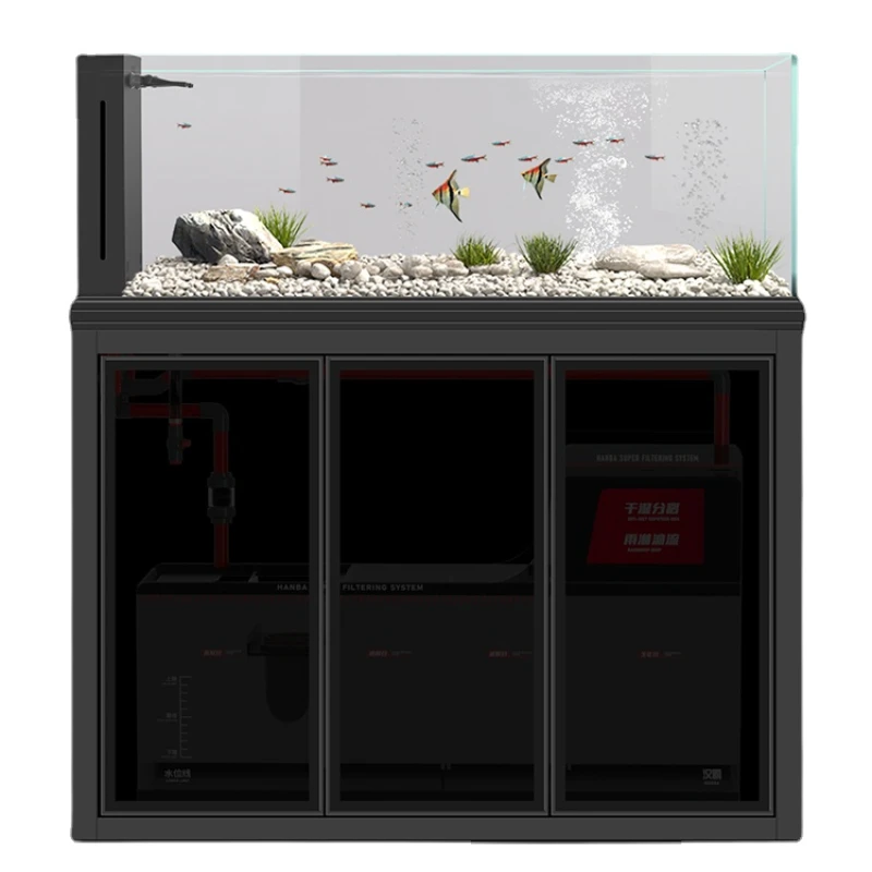 Yhl Professional Native Stream Fish Tank Living Room Industrial Style Large Household Super White Bottom Filter Landscape