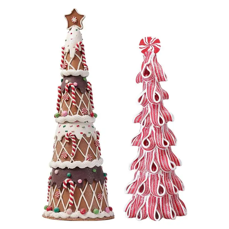 Christmas Tree Table Decoration Fondant Chocolate Candy Cane Christmas Tree Decorations Christmas Table Top Decor Centerpiece