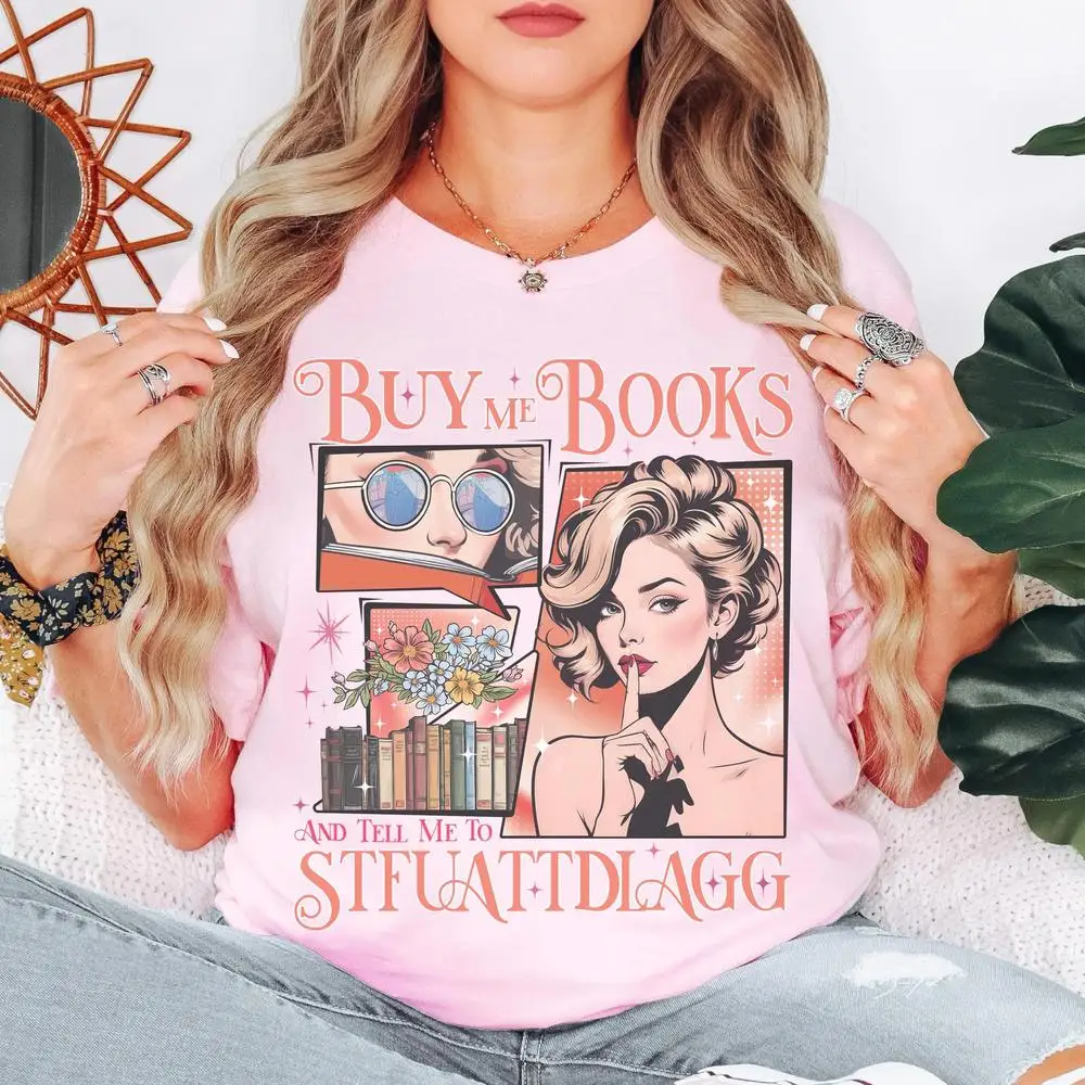 

Buy Me Books T Shirt,Cotton Shirt,Spicy Bookish Shirt for Dark Romance Readers Enemies to Lovers for Her Booktok Book Lover Tee