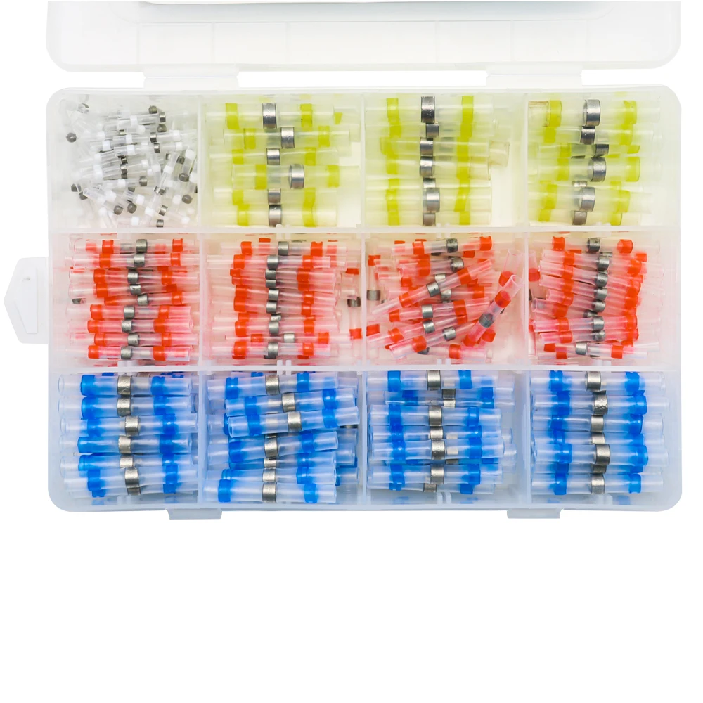 1Pcs Waterproof Solder Connector Terminals,Heat Shrink Casing with Solder Connectors,Electrical Butt Wire Connector Sealing Tube
