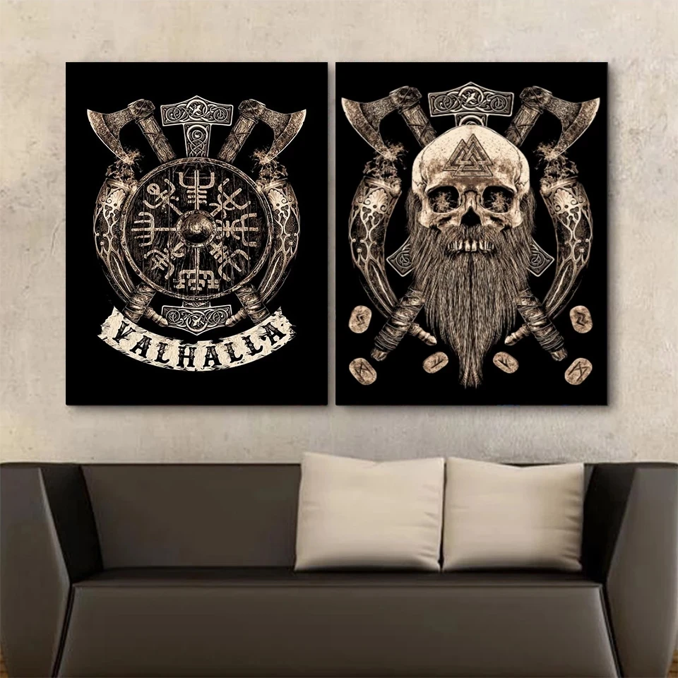 Ab bärtige Wikinger Schädel Diamant Mosaik DIY 5d Diamant Malerei Serie Symbol Kreuz stich Stickerei Kit Dekor inspirierende Geschenk