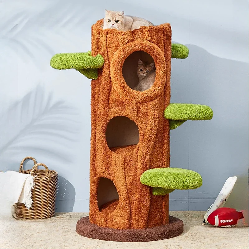 Casa moderna para gatos, postes para rascar, diseñadores, árbol de madera Simple y moderno para gatos, Patio, sala de estar, productos para mascotas, perchoir, Chat FYCT