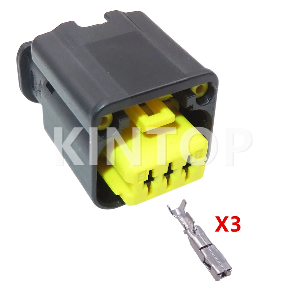 1 Set 3 Pins 1801179-4 AC Assembly Car Headlight Wiring Socket Auto Plastic Housing Connector for Dongfeng Peugeot Citroen