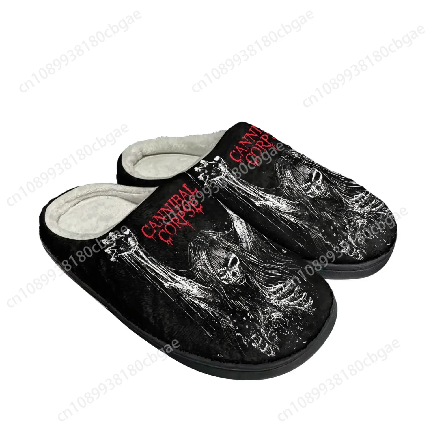 Cannibal Corpse Zapatillas de algodón para el hogar para hombre y mujer, zapatos informales de felpa para dormitorio, zapatillas térmicas para mantener el calor, zapatos personalizados