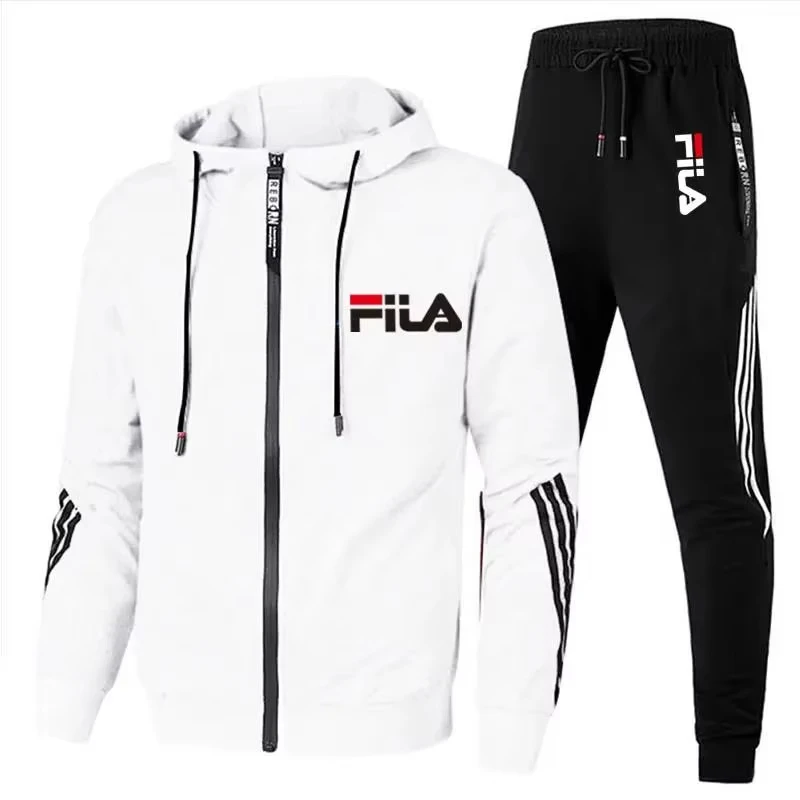 2025 primavera e outono masculino ao ar livre jaqueta com zíper + moletom conjunto de jogging casual basquete fitness conjunto de duas peças